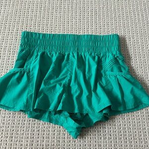 Green free people shorts